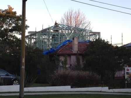 Week8: upper floor framing from street